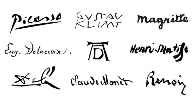 The signature of paintings - Muses & A.R.T.